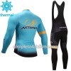 Completo Maglia ML + Pantaloncino con bretelle ML 2017 Astana Pro Team N001 Winter Invernale